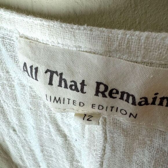 All That Remains Cotton Gauzy Midi Dress White Australian Sustainable AU12/US 8 - Picture 5 of 13